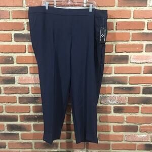 NWT Roz & Ali Navy Blue Ankle Pants sz 22W